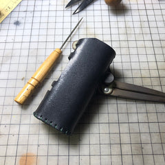 Handmade Leather Brown Tooled Prajna Mens JAC Vapour SERIES-B DNA 75W Holder Cigarette Case for Men - iwalletsmen