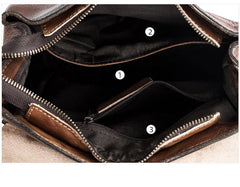 Fashion Brown LEATHER MEN'S College Backpack Travel Backpack Satchel School Backpack For Men - iwalletsmen