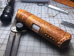 Handmade Leather Red Mens Kt&g Lil Mini Cigarette Case Kt&g Lil Mini Holder for Men - iwalletsmen