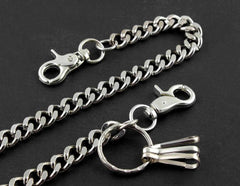 Badass SILVER STAINLESS STEEL MENS PANTS CHAIN WALLET CHAIN BIKER WALLET CHAIN FOR MEN - iwalletsmen