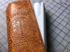 Handmade Tooled Constandine Leather Mens IQOS 3.0 Cigarette Case IQOS3.0 Holder for Men - iwalletsmen