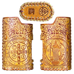 Handmade Tooled Leather Brown Mens LA PETITE BOX Holder Cigarette Case for Men - iwalletsmen
