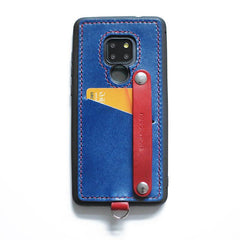 Handmade Red Leather Huawei Mate 20 X Case with Card Holder CONTRAST COLOR Huawei Mate 20 X Leather Case - iwalletsmen