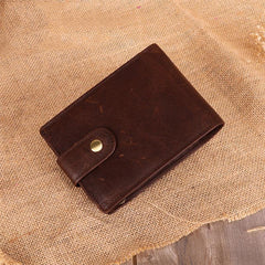Small Trifold Leather Mens Wallet Brown Wallet Trifold Wallet Driver's License Wallet for Men - iwalletsmen
