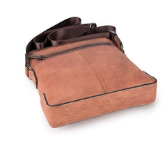 Vintage Coffee LEATHER MEN'S Small Side bag Brown Vertical Phone Bag MESSENGER BAG Courier Bag FOR MEN - iwalletsmen