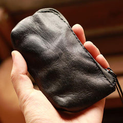 Brown Change Pouch For Men - Side View - iwalletsmen