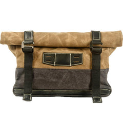 Green Waxed Canvas Mens Cycling Messenger Bags Green Canvas Cycling Side Bag For Men - iwalletsmen
