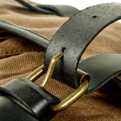 Army Green Waxed Canvas Leather Mens Cycling Messenger Bags Army Green Canvas Side Bag For Men - iwalletsmen