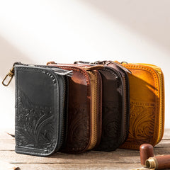 Black Leather Mens Key Holder Wallet Car Key Wallet Key Holder Card Holder For Men - iwalletsmen