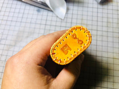 Handmade Tooled Leather Brown Mens LA PETITE BOX Holder Cigarette Case for Men - iwalletsmen