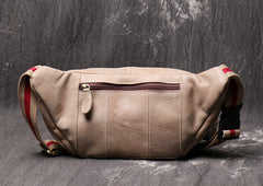 Vintage Brown LEATHER MENS Barrel FANNY PACK FOR MEN BUMBAG Vintage WAIST BAG for Men - iwalletsmen