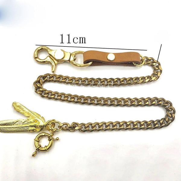 Cool Brass 19'' Mens Key Chain Pants Chain Rock Biker Wallet Chain Jeans Chain Jean Chains for Men - iwalletsmen
