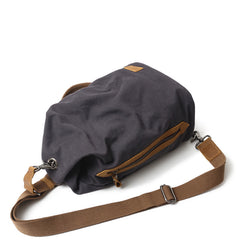 Cool Canvas Mens Sling Bag Backpack Travel Chest Bag Canvas Barrel Bag for Men - iwalletsmen