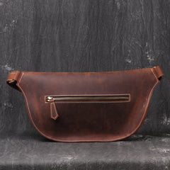 Vintage Brown Leather Men's Fanny Pack Hip Pack Waist Bag For Men - iwalletsmen