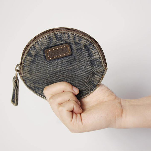 Blue Denim Mens Small Wallet billfold Wallet Keychain Wallet Coin Purse For Men - iwalletsmen