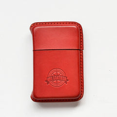 cigarettes case Leather Cigarette Holder Case Handmade Red Leather Cigarette Case 10pc Leather Case of Cigarettes 