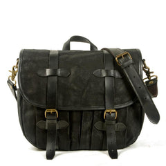 Army Green Waxed Canvas Leather Mens Cycling Messenger Bags Army Green Canvas Side Bag For Men - iwalletsmen