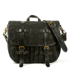 Khaki Waxed Canvas Leather Mens Cycling Messenger Bags Khaki Canvas Side Bag For Men - iwalletsmen