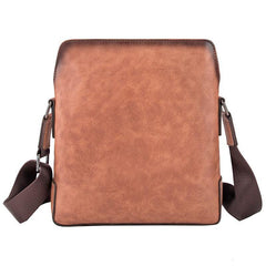 Vintage Coffee LEATHER MEN'S Small Side bag Brown Vertical Phone Bag MESSENGER BAG Courier Bag FOR MEN - iwalletsmen