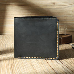 Handmade Leather Mens Trifold Billfold Wallet Personalize Trifold Small Wallets for Men - iwalletsmen