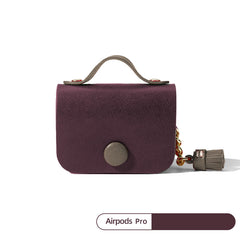 Cute Leather AirPods 1/2 Cases with Tassels Leather AirPods Pro Case Airpod Case Cover