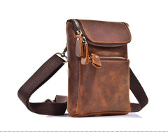 Leather Belt Pouch Mens Small Cases Waist Bag Hip Pack Belt Bag Fanny Pack Bumbag for Men
