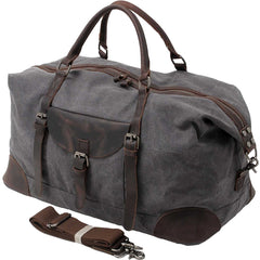 Coffee Waxed Canvas Gym Bag Weekend Travel Bag Canvas Mens Weekend Bag Duffle Bag For Men - iwalletsmen