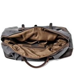 Coffee Waxed Canvas Gym Bag Weekend Travel Bag Canvas Mens Weekend Bag Duffle Bag For Men - iwalletsmen