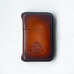 cigarettes case  Leather Cigarette Holder Case Handmade Coffee Leather Cigarette Case 10pc Leather Case of Cigarettes