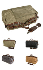 Khaki Waxed Canvas Gym Bag Weekend Travel Bag Canvas Mens Khaki Weekend Bag Duffle Bag For Men - iwalletsmen