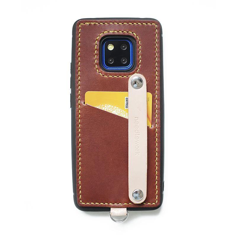 Handmade Green Leather Huawei Mate 20 Pro Case with Card Holder CONTRAST COLOR Huawei Mate 20 Pro Leather Case - iwalletsmen