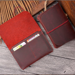 Vintage Brown Leather Men's Passport Wallet Black Travel Wallet Card Wallet For Men - iwalletsmen