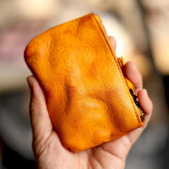 Brown Change Pouch For Men - Texture - iwalletsmen