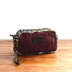Mens Khaki Waxed Canvas Dopp Kit Mini Messenger Bag Canvas Toiletry Bag for Men - iwalletsmen