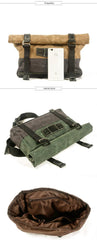 Green Waxed Canvas Mens Cycling Messenger Bags Green Canvas Cycling Side Bag For Men - iwalletsmen