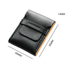 Cool Wooden Leather Black Mens Wallet Small Card Holder Coin Wallet for Men - iwalletsmen