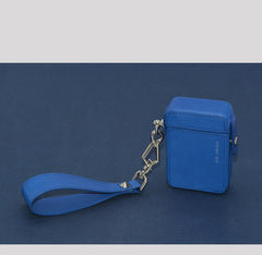 Cool Blue Leather Womens Mens 20pcs Cigarette Holder Case Wristlet Cigarette Case for Women - iwalletsmen