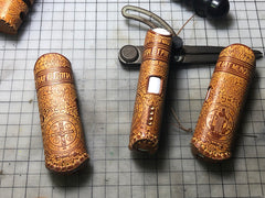 Handmade Leather Camouflage Mens Kt&g Lil Mini Cigarette Case Kt&g Lil Mini Holder for Men - iwalletsmen