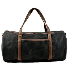 canvas weekend bag mens​ Black Waxed Canvas Gym Bag Travel Bag Canvas Mens Barrel Weekender Bag Duffle Bag For Men - iwalletsmen