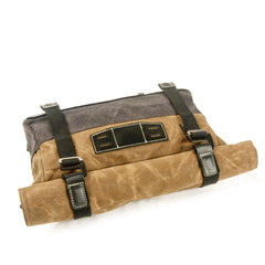 Green Waxed Canvas Mens Cycling Messenger Bags Green Canvas Cycling Side Bag For Men - iwalletsmen