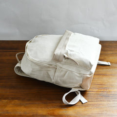 Gray Waxed Canvas Satchel Backpack Canvas Mens School Backpack Waterproof Hiking Backpack For Men - iwalletsmen