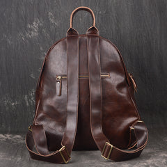 Vintage Leather Brown Men's Backpack Computer Backpack College Backpack For Men - iwalletsmen