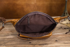 Vintage Brown Leather Men's Fanny Packs Hip Pack Waist Bag For Men - iwalletsmen