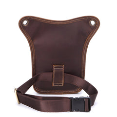 leg pouch tactical​ Motorcycle Thigh Bag Brown Biker Leg Bag Leather Men's Belt Pouch Drop Leg Bags