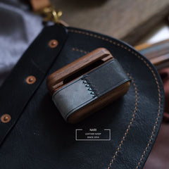 Personalized Color Matching Leather AirPods Pro Case Custom Black Leather Pro AirPods Case Airpod Case Cover