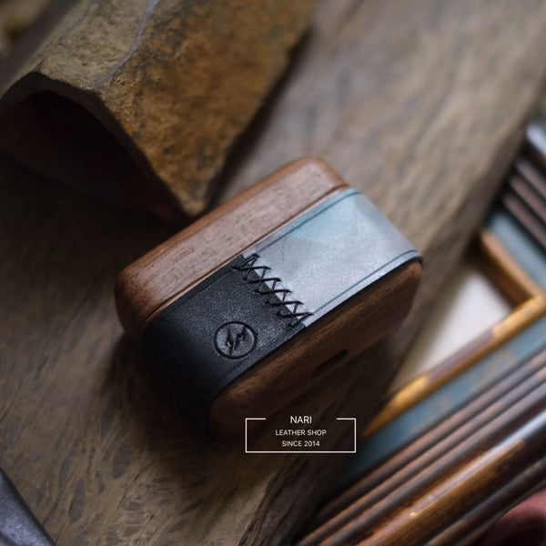 Personalized Color Matching Leather AirPods Pro Case Custom Black Leather Pro AirPods Case Airpod Case Cover