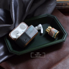Personalized Color Matching Leather AirPods Pro Case Custom Black Leather Pro AirPods Case Airpod Case Cover