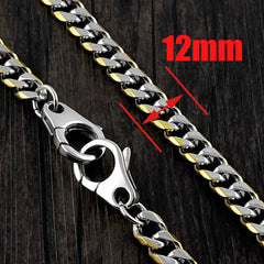 18'' SOLID STAINLESS STEEL BIKER SILVER GOLD WALLET CHAIN LONG PANTS CHAIN Jeans Chain Jean Chain FOR MEN - iwalletsmen