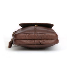 Vintage Brown Leather Men's Belt Pouch Cell Phone Holster Mini Side Bag For Men - iwalletsmen