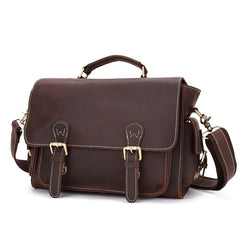 Vintage Leather Men's Shoulder Camera Bag Shoulder SLR Side Bag For Men - iwalletsmen